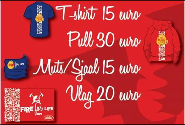Foto: Beste brandweercollega's en vrienden,

Hieronder kunnen jullie wat info vinden van MAKE A WISH Vlaanderen       ( tekstje gekregen van medewerkster van Make a wish)
wat er allemaal zal gebeuren met de opbrengst van de verkoop van 
van het "textiel" FIRE FOR LIFE 2014....
dus maak hiervoor reclame aub , koop textiel en steun hiermee onze actie of doe mee met onze optocht op zondag 21 december 2014!!!!

KLEDIJ KAN NOG ALTIJD VIA MIJ BESTELD WORDEN....STUUR HIERVOOR EEN PERSOONLIJK BERICHTJE !!!!

FIRE FOR LIFE TEAM 

Make-A-Wish-Vlaanderen realiseert de hartenwensen van levensbedreigend zieke kinderen tussen 3 en 18 jaar.

De organisatie bestaat volledig uit vrijwilligers. Een honderdtal onbezoldigde vrijwilligers in gans Vlaanderen zetten zich dagelijks in om de hartenwensen van deze kinderen zo mooi en feeriek mogelijk waar te maken.

Geen enkele droom is te gek voor de vrijwilligers van Make-A-Wish-Vlaanderen: een prachtig geschenk krijgen, een heel speciaal verjaardagsfeest, een dagje fotomodel zijn, eindelijk eens hun super idool ontmoeten, een gastrolletje in n of andere serie of film, zelf presenteren op de radio, Winnie The Pooh knuffelen in Disneyland Parijs, eigen kledij ontwerpen, kapitein zijn op een groot schip, een boomhut in de tuin, een zoen geven aan een dolfijn, een dagje brandweerman zijn,  Dit zijn slechts enkele voorbeelden van de grote dromen van onze wenskinderen.

Onze vrijwilligers geven het beste van zichzelf en zorgen er voor dat het voor de wenskinderen en hun gezin een onvergetelijke dag wordt, iets waar ze nog heel lang fijne herinneringen aan hebben. Iets wat ze nooit meer zullen vergeten.

Een ziek kind en zijn gezin moeten een heleboel dingen missen.
Door Make-A-Wish-Vlaanderen te steunen kan men het kind en zijn familie in het zonnetje zetten in een periode waarin ze dit heel erg kunnen gebruiken.

Met de opbrengst van de actie Fire For Life III zou Make-A-Wish Vlaanderen weer heel wat mooie dromen kunnen realiseren.

GRAAG DIT BERICHT DELEN AUB